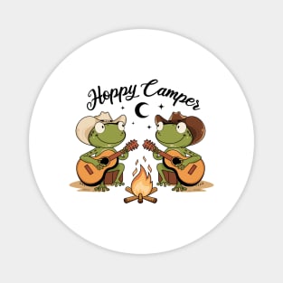 Hoppy Camper Funny Frog Magnet